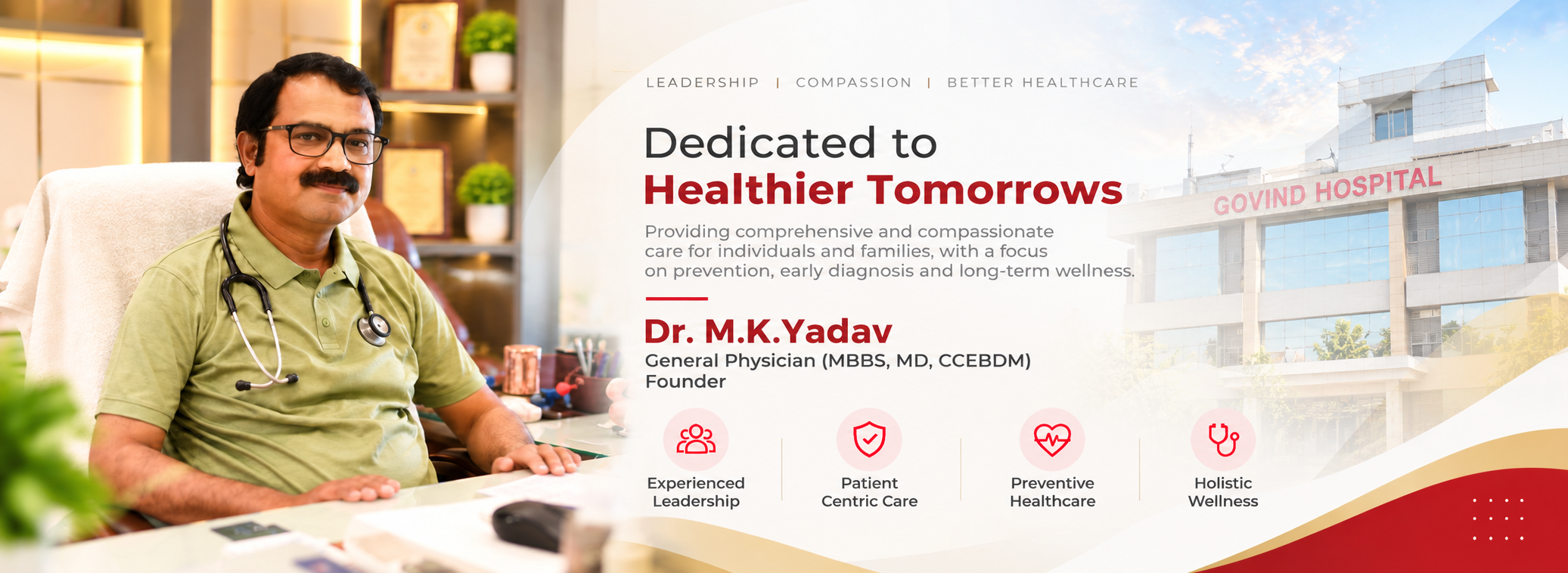 Dr. M.K. Yadav, General Physician (MBBS, MD, CCEBDM), Founder – Dedicated to healthier tomorrows